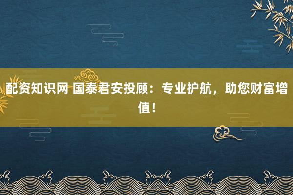 配资知识网 国泰君安投顾：专业护航，助您财富增值！